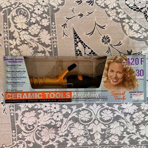 NWT-Jilbere De Paris Professional 3/4" Spiral Curling Iron-unused-Porcelain